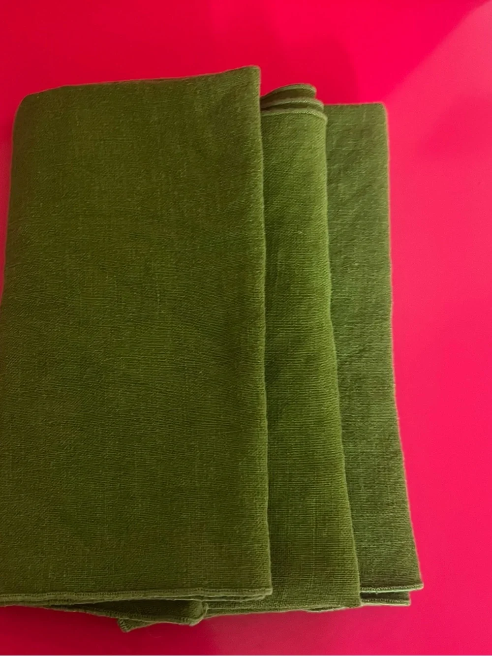 Vintage Assorted Fabric Napkins in Green, Brown & Yellow 12